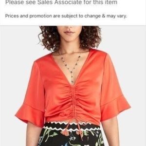 X Small orange Rachel Roy crop top